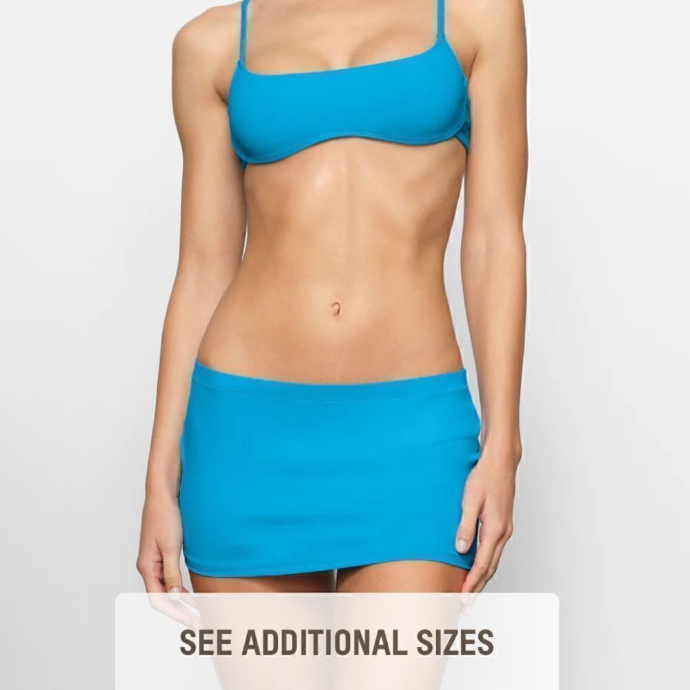 SKIMS NWT recycled swim skirt